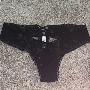 Victoria’s Secret Black Lace Thong
